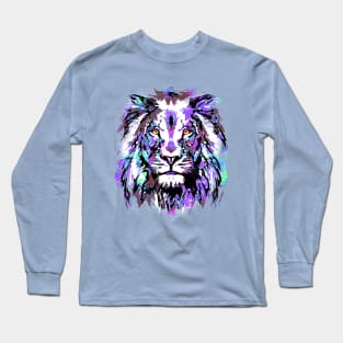 Colorful Lion Head - Realistic Lion Eyes Long Sleeve T-Shirt